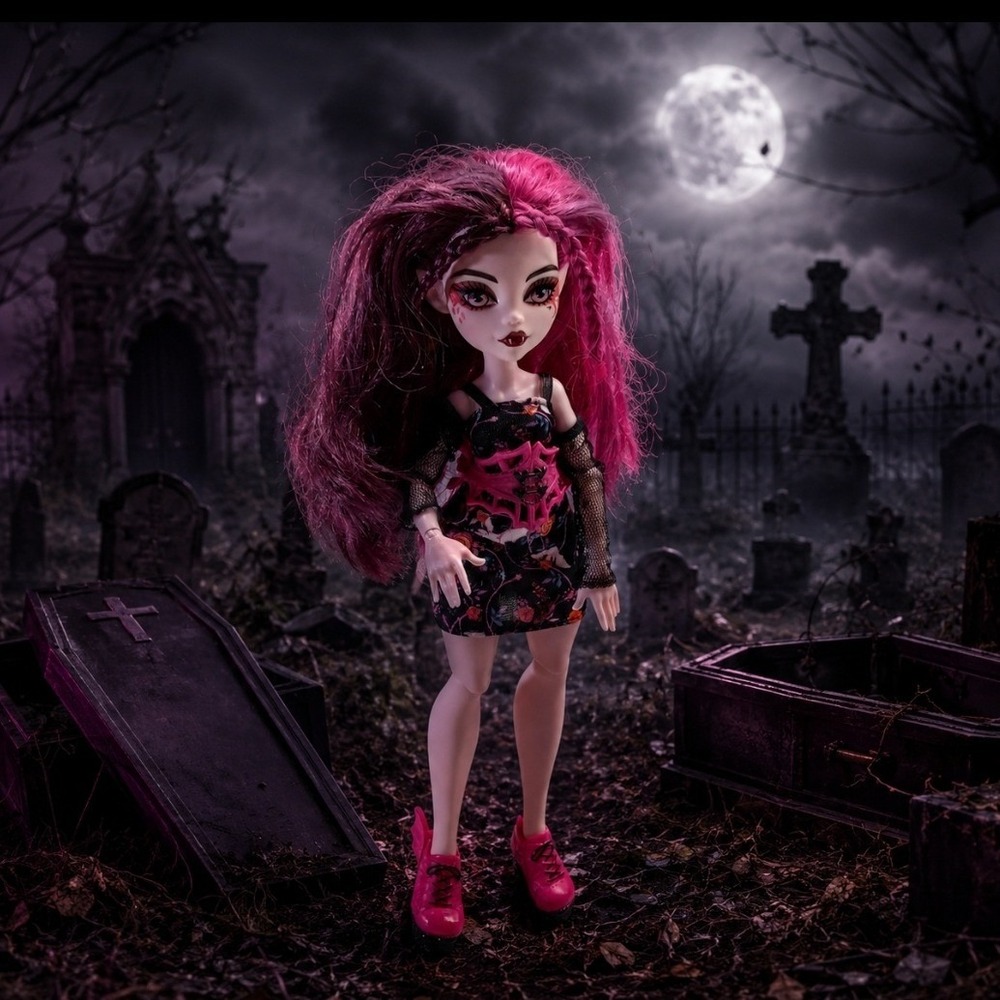 Monster High G3 Draculaura Doll HXP72 Pink Hair with Accessories Lot Mattel